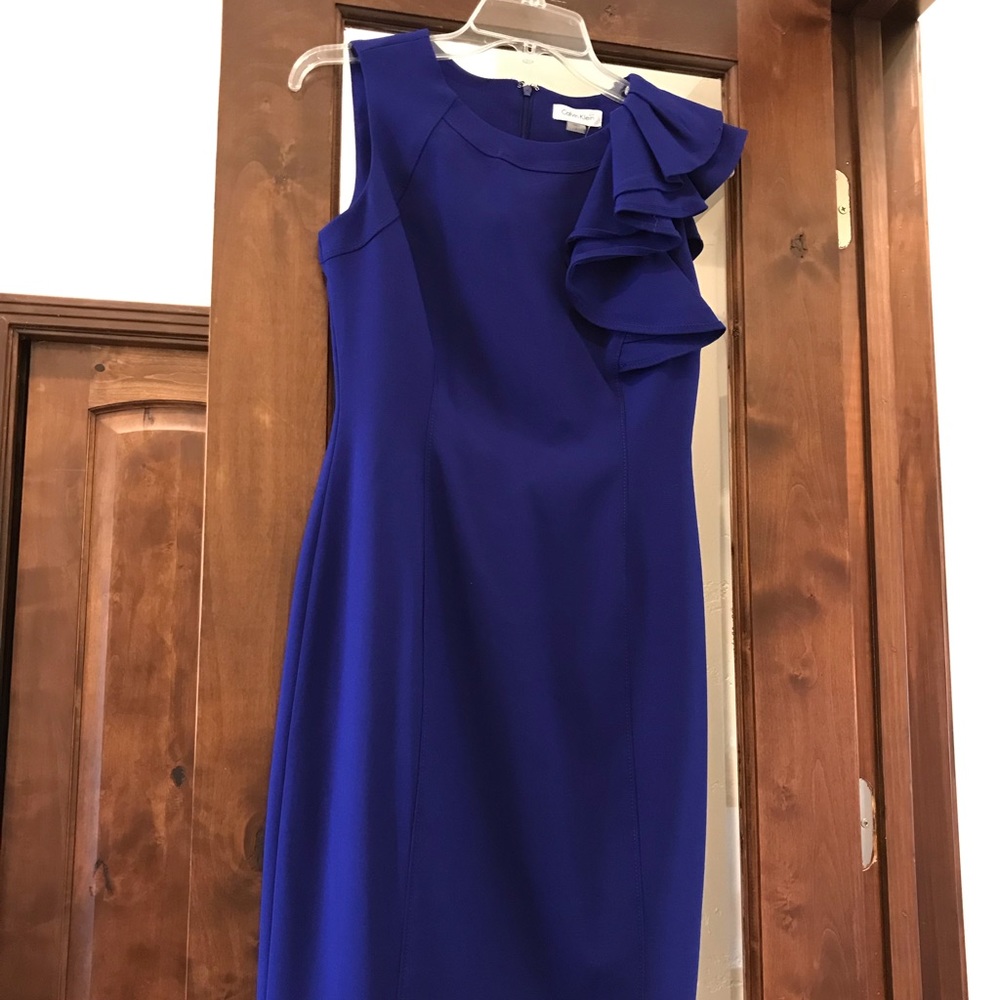 NWOT * Knee Length Blue Calvin Klein Dress